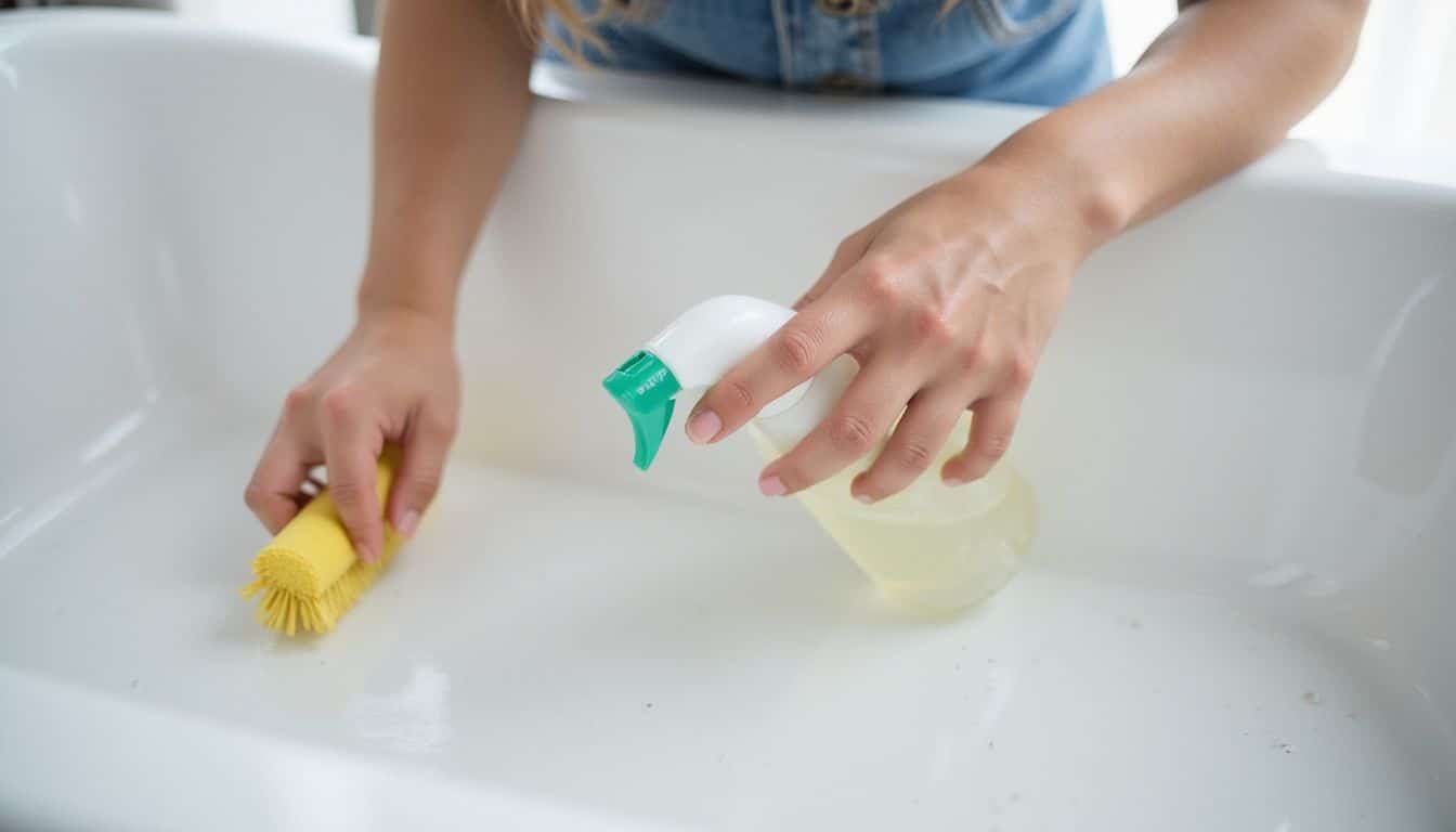 steps to clean your bathtub 372360906