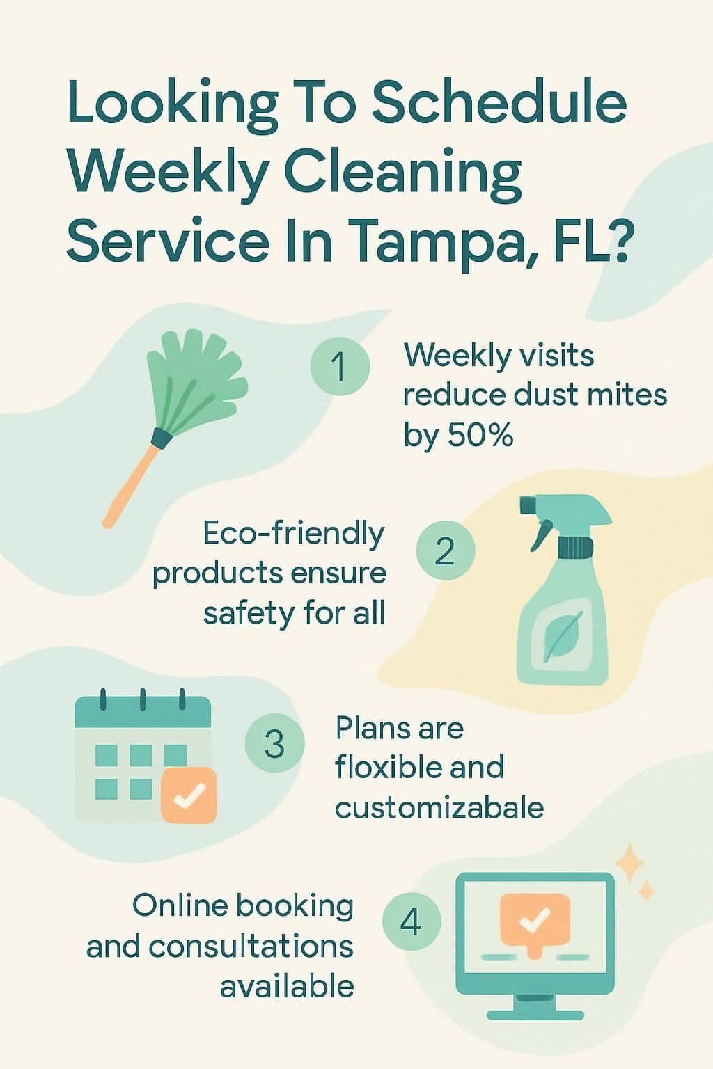 infographic looking to schedule weekly cleaning service in tampa fl 5020782