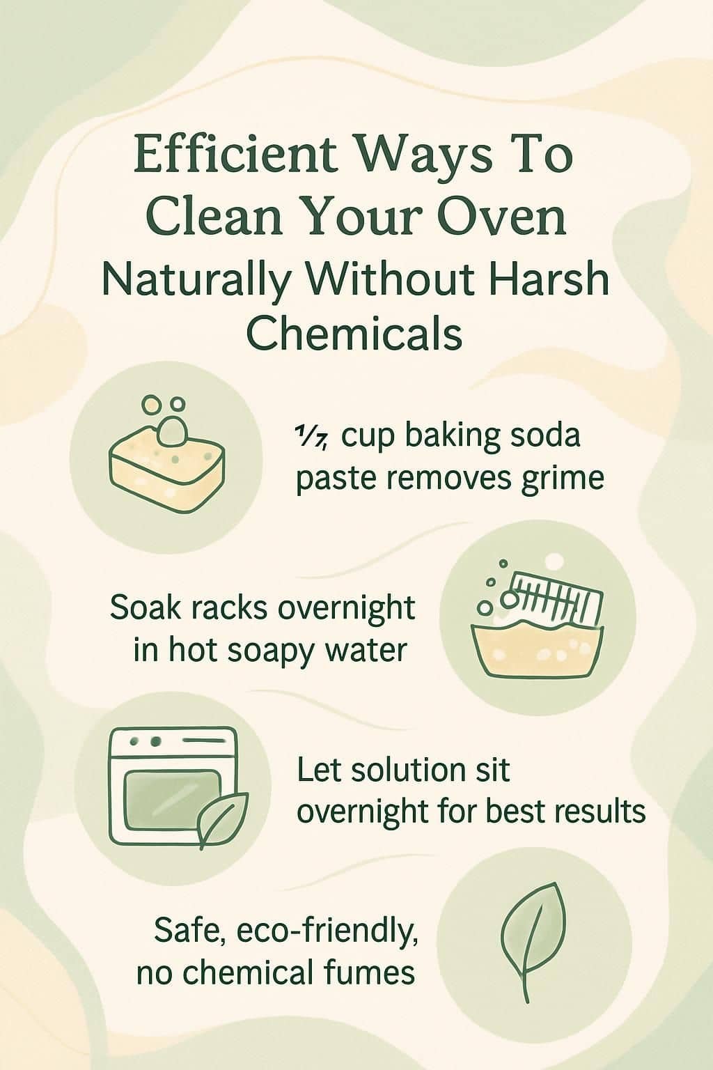 infographic efficient ways to clean your oven naturally without harsh chemicals 5020135