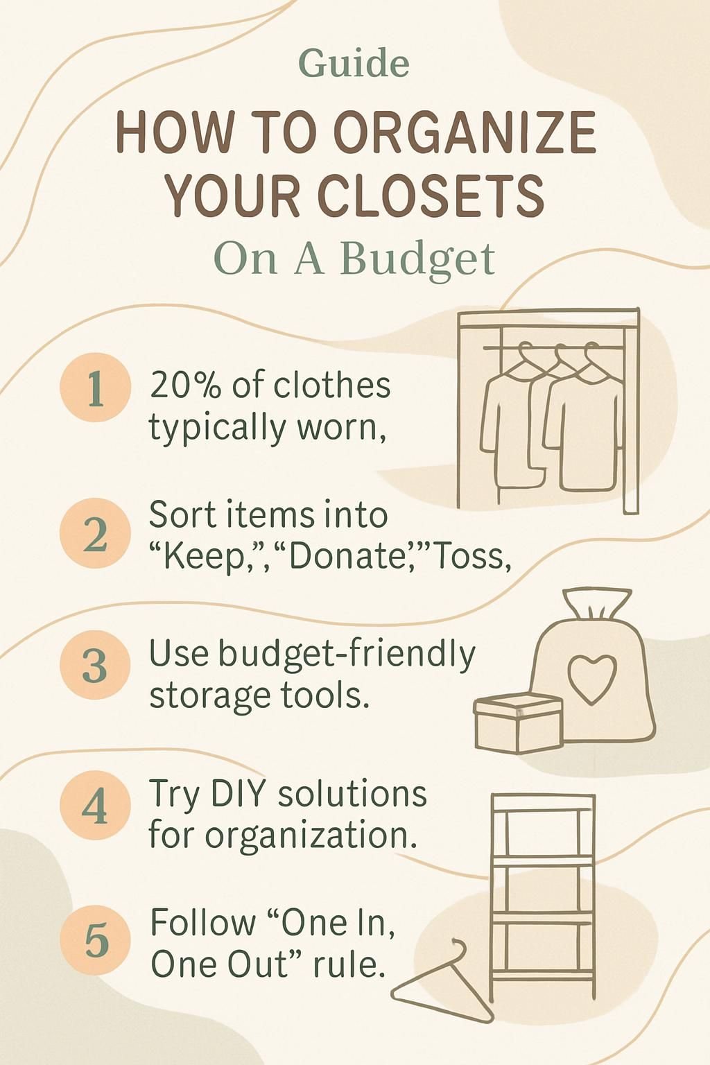 infographic guide how to organize your closets on a budget 5020377