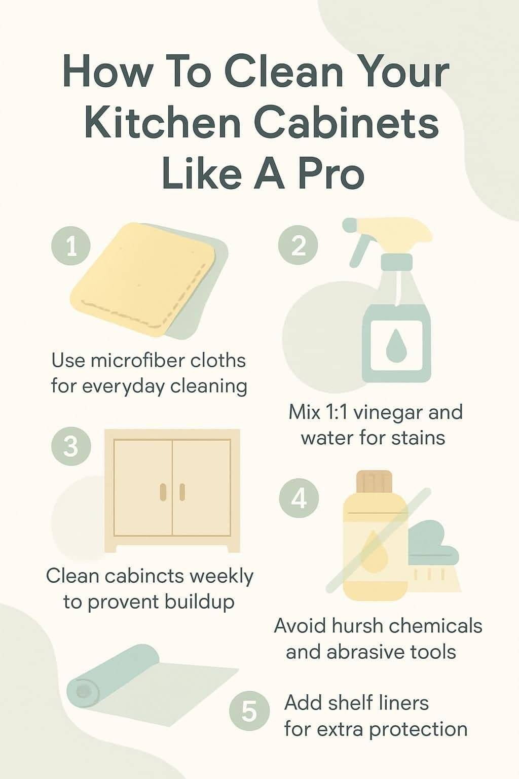 infographic how to clean your kitchen cabinets like a pro 5020570