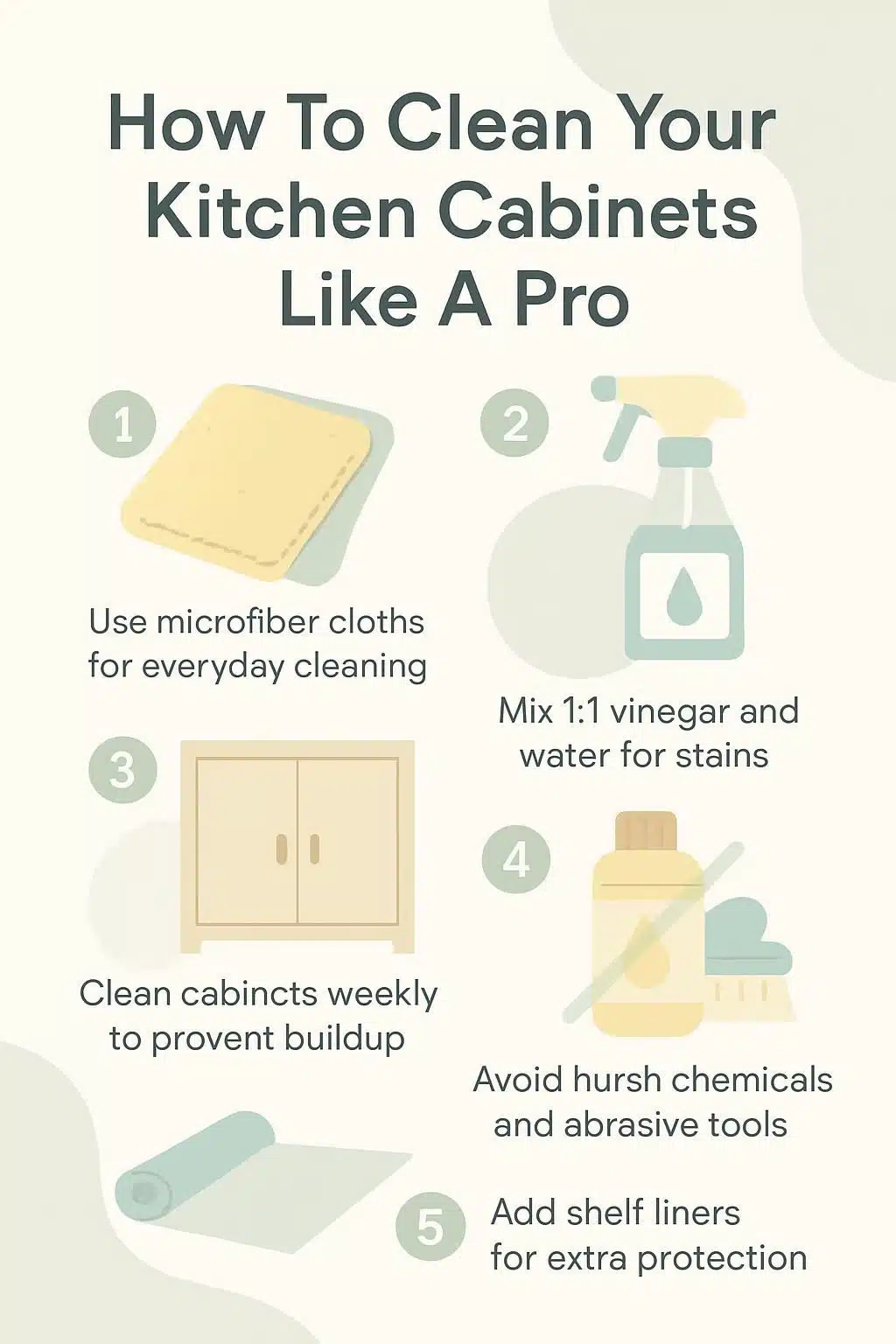 infographic how to clean your kitchen cabinets like a pro 5020570