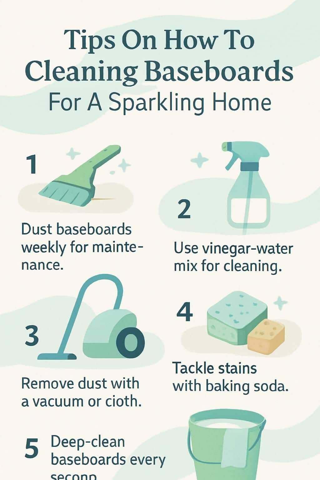 infographic tips on how to cleaning baseboards for a sparkling home 5020788