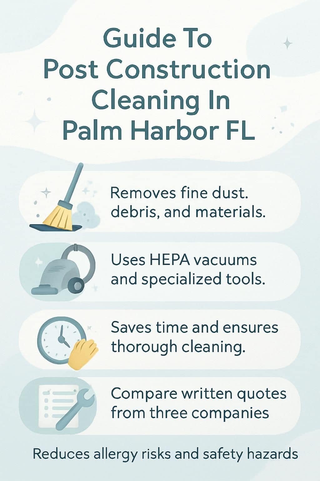 infographic guide to post construction cleaning in palm harbor fl 5020819