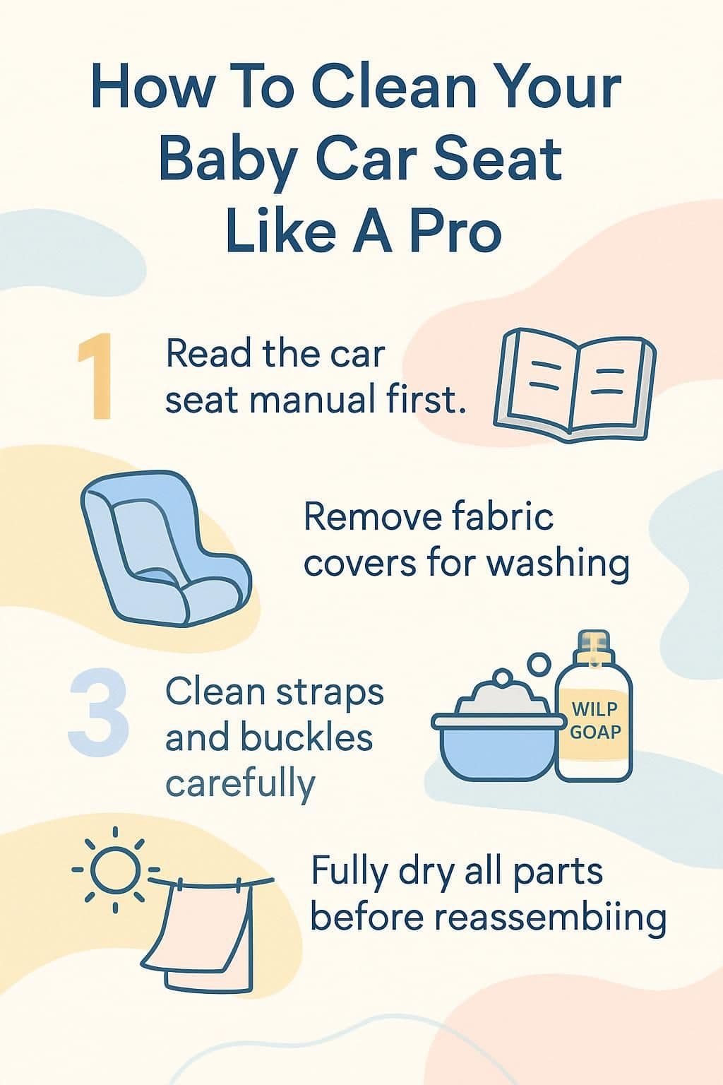 infographic how to clean your baby car seat like a pro 5020386