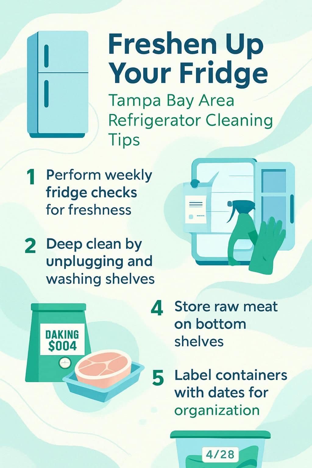 infographic freshen up your fridge tampa bay area refrigerator cleaning tips 5020987