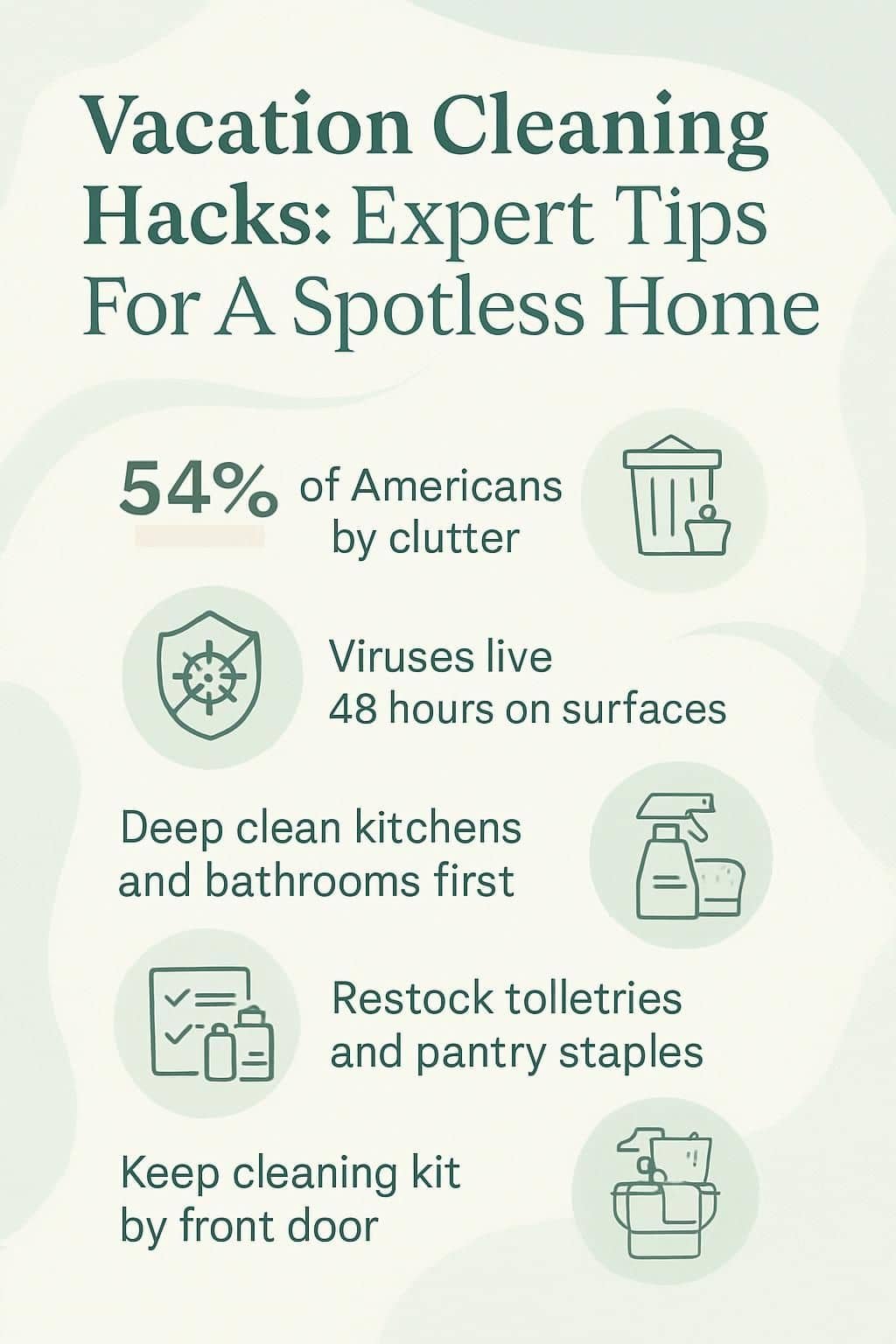 infographic vacation cleaning hacks expert tips for a spotless home 5020921