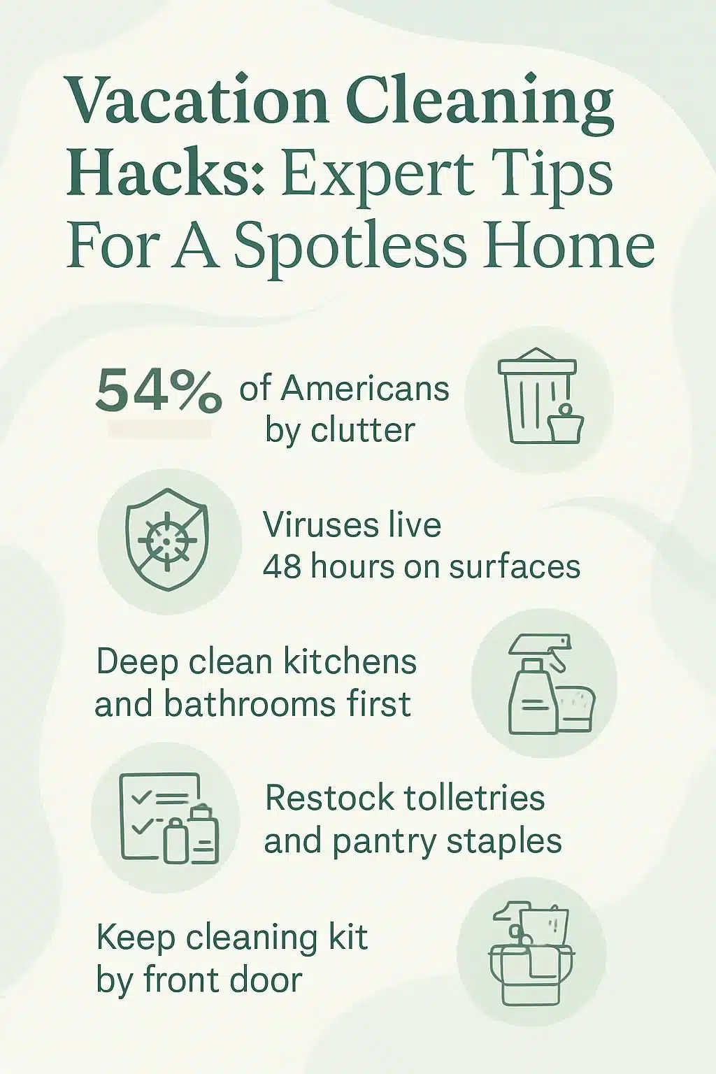 infographic vacation cleaning hacks expert tips for a spotless home 5020921