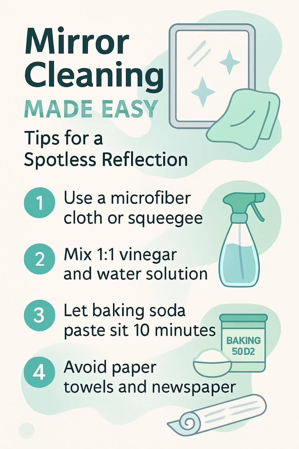 infographic mirror cleaning made easy tips for a spotless reflection 5020605