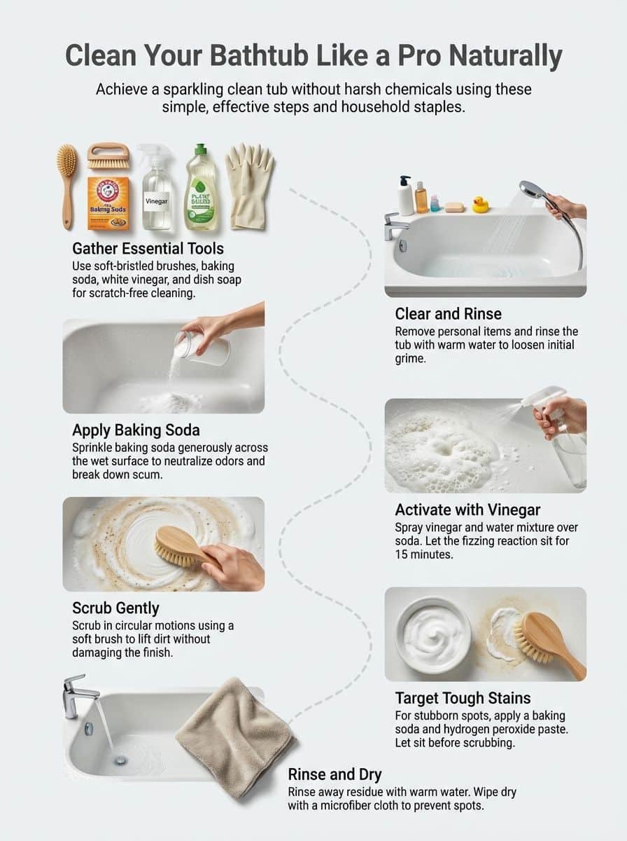 How To Clean Your Bathtub Like A Pro Without Harsh Chemicals