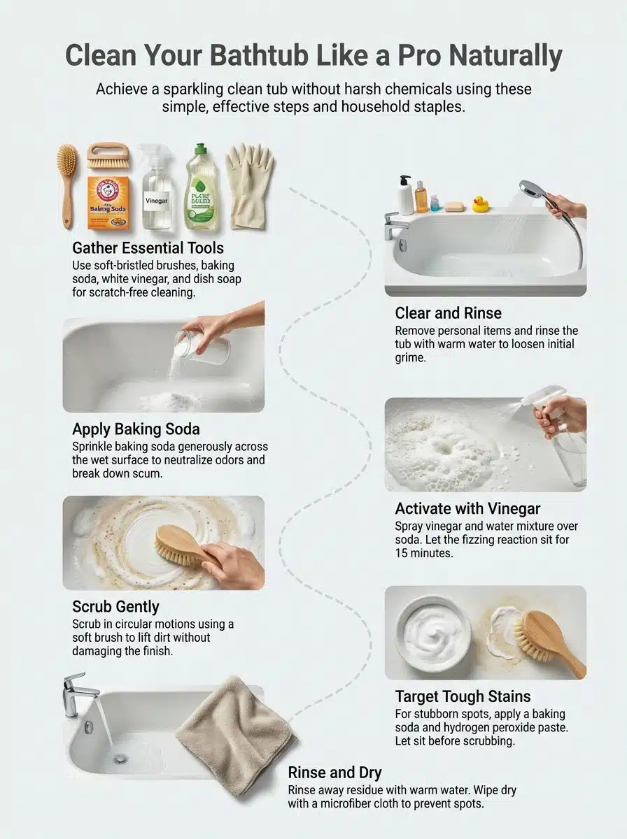 How To Clean Your Bathtub Like A Pro Without Harsh Chemicals