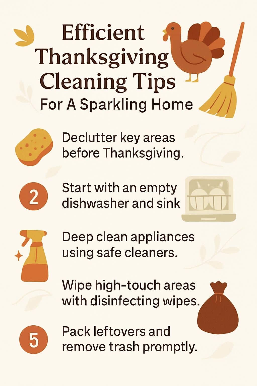 infographic efficient thanksgiving cleaning tips for a sparkling home 5020168