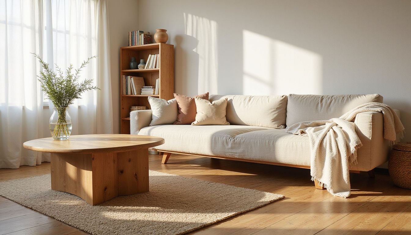 Cozy living room with a minimalist design and inviting decor.