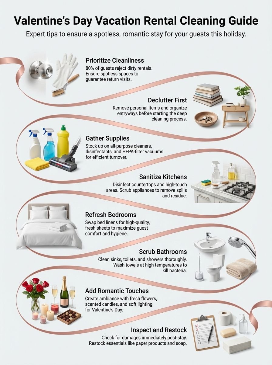 Vacation Rental Cleaning To Celebration Valentaries Day: Tips For A Spotless Stay