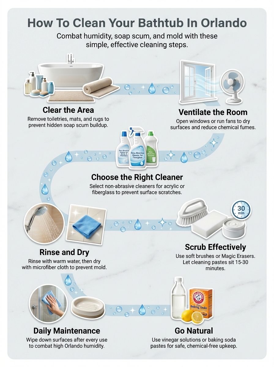 How To Clean Your Bathtub In Orlando FL: Simple Steps For Sparkling Results