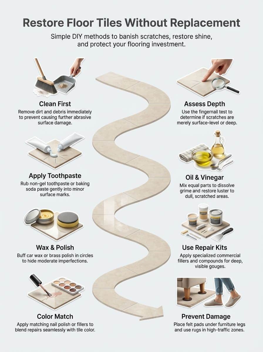 How To Remove Scratches From Floor Tiles Without Replacing Them