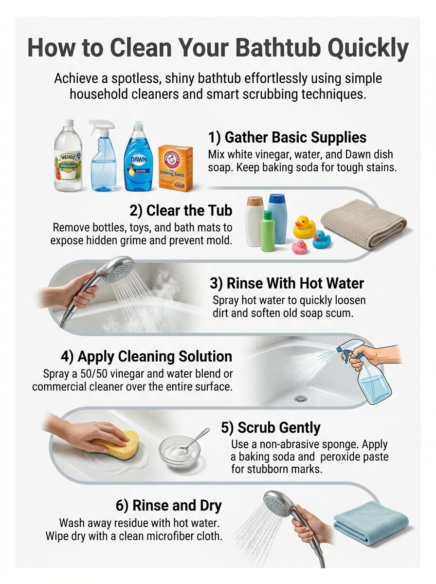 How To Clean Your Bathtub For A Spotless, Shiny Finish