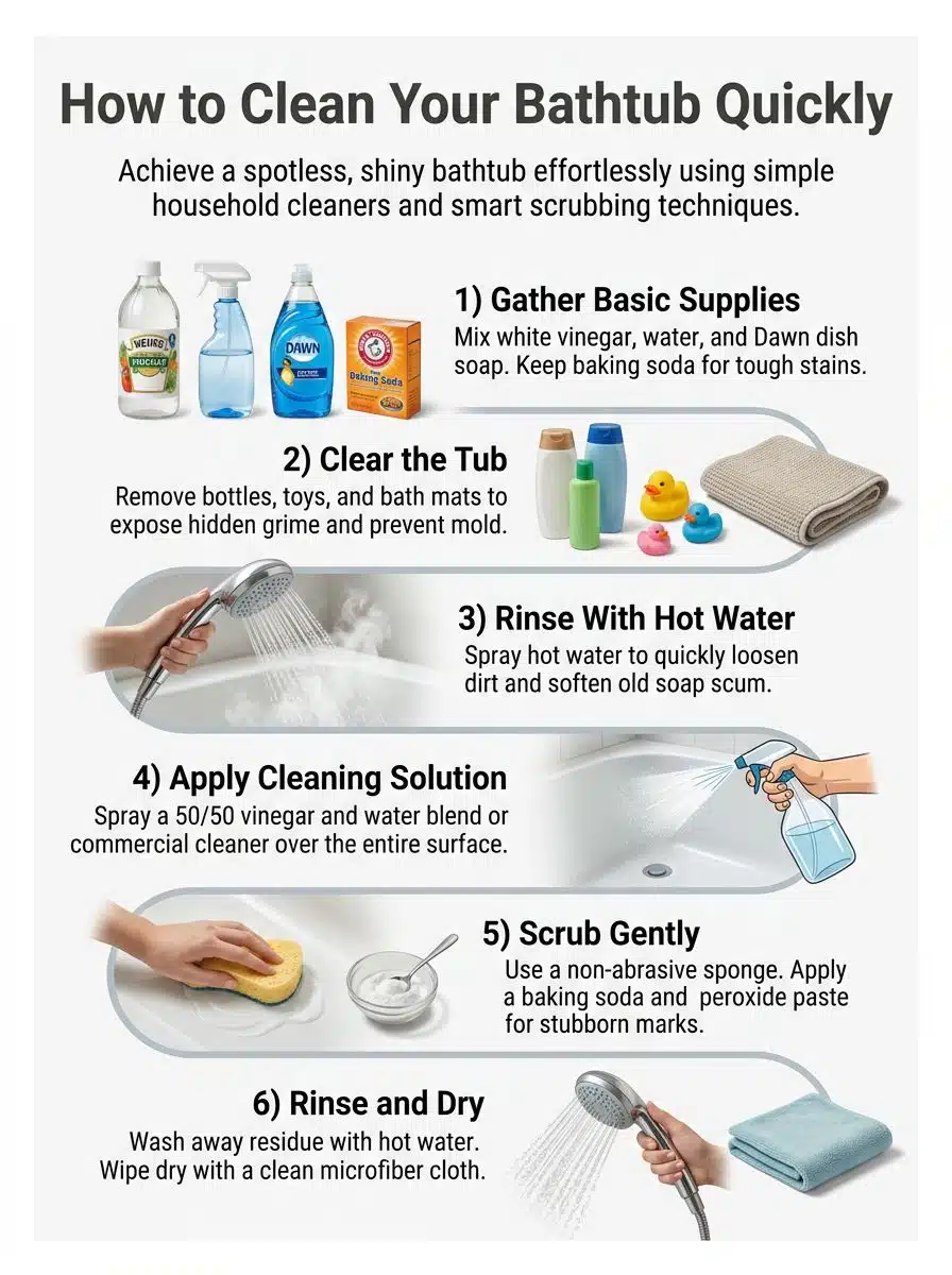How To Clean Your Bathtub For A Spotless, Shiny Finish