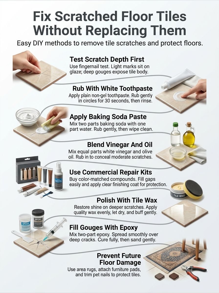 How To Remove Scratches From Floor Tiles Without Replacing Them