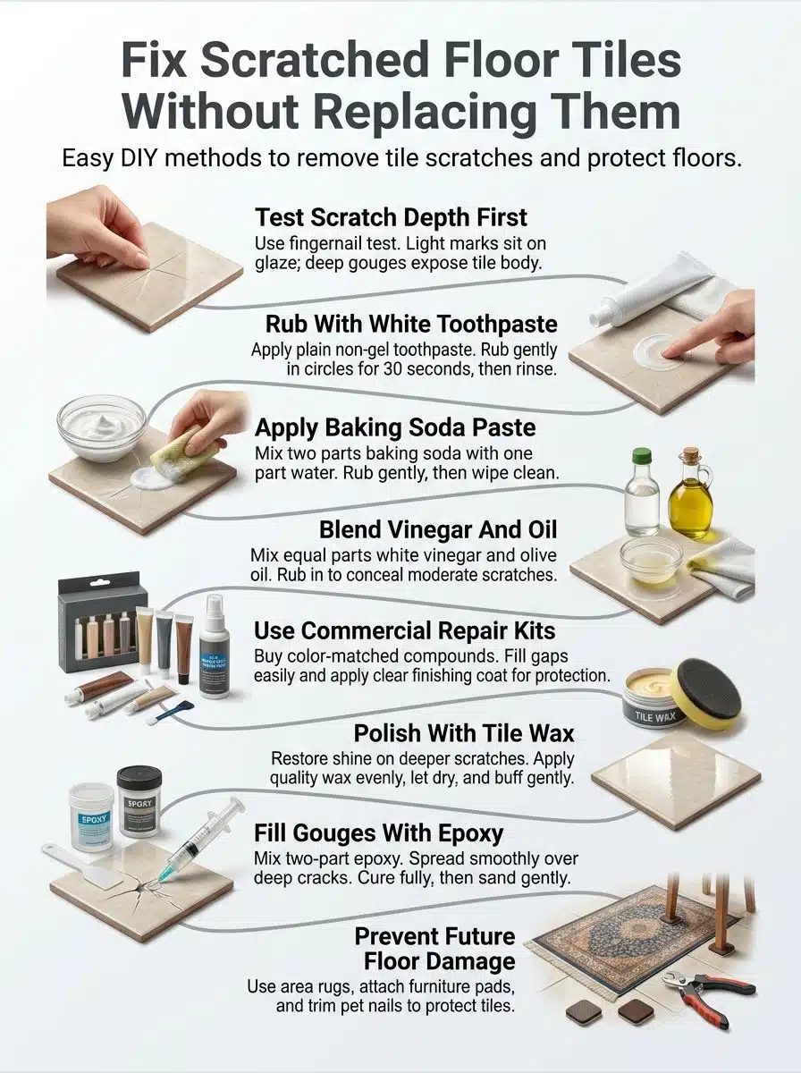 How To Remove Scratches From Floor Tiles Without Replacing Them How To Remove Scratches From Floor Tiles Without Replacing Them