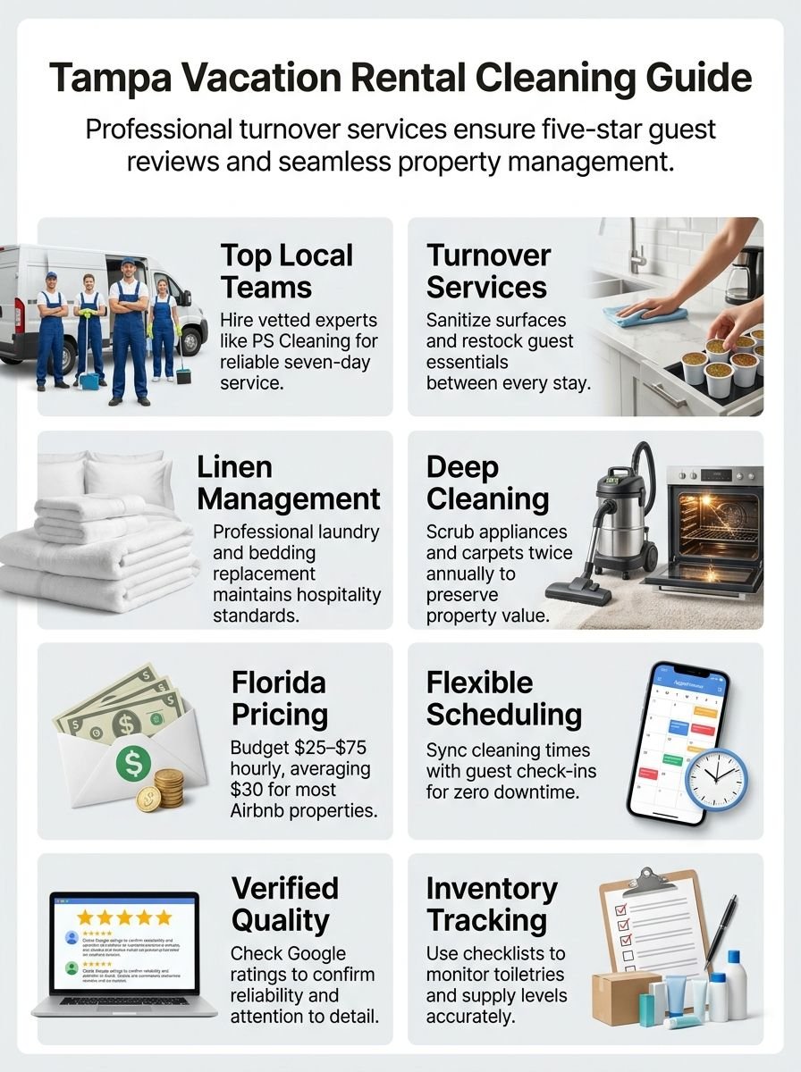 Vacation Rental Cleaning Tampa: Find Trusted Cleaners For Your Short-Term Rental