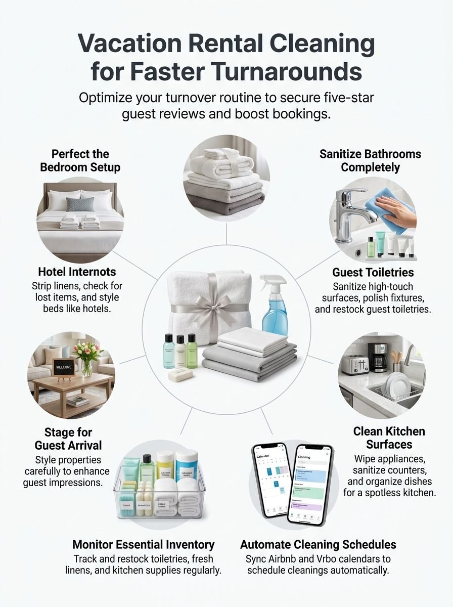Vacation Rental Cleaning Tips For Faster Turnarounds And Happier Guests