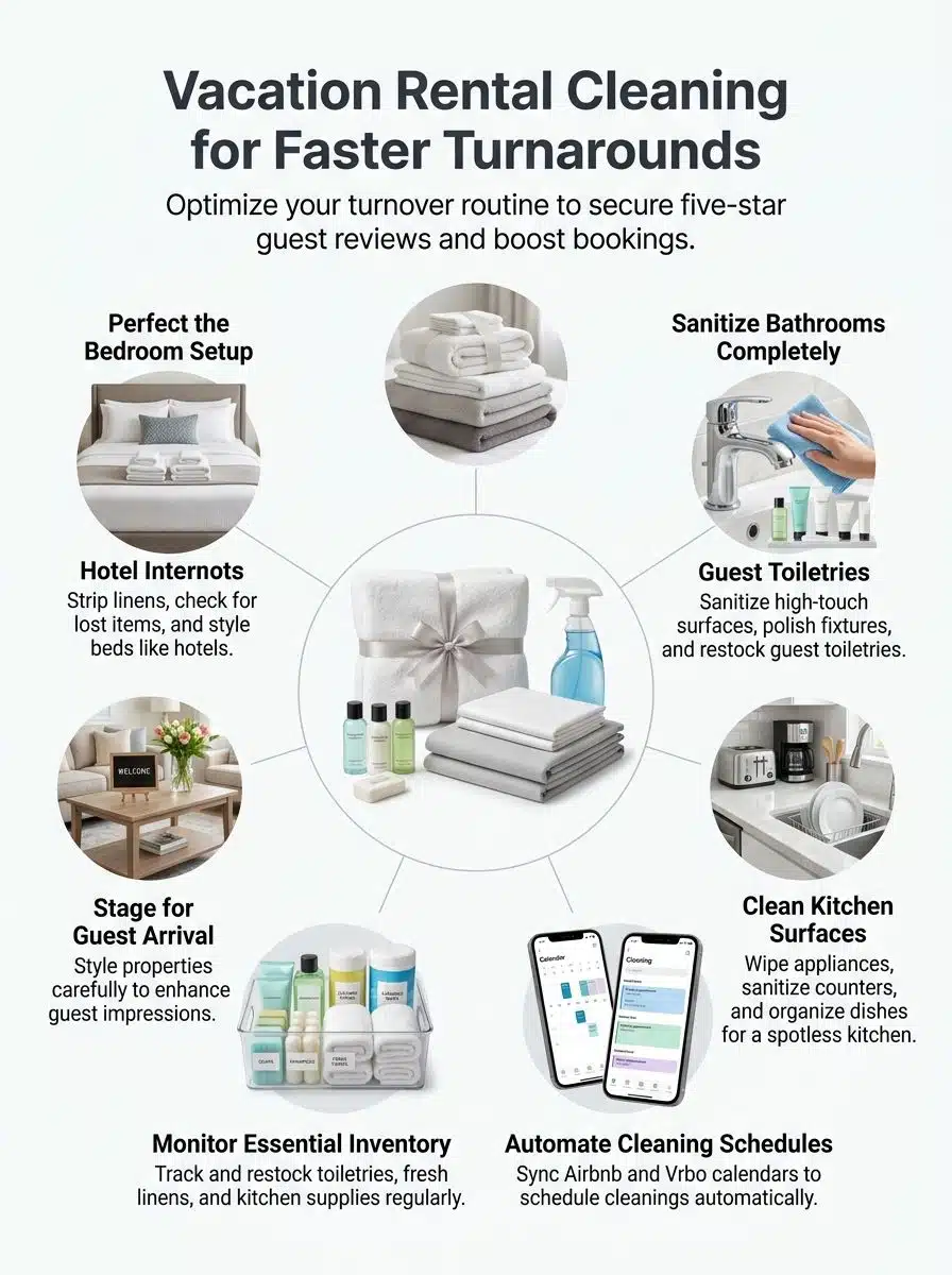 Vacation Rental Cleaning Tips For Faster Turnarounds And Happier Guests