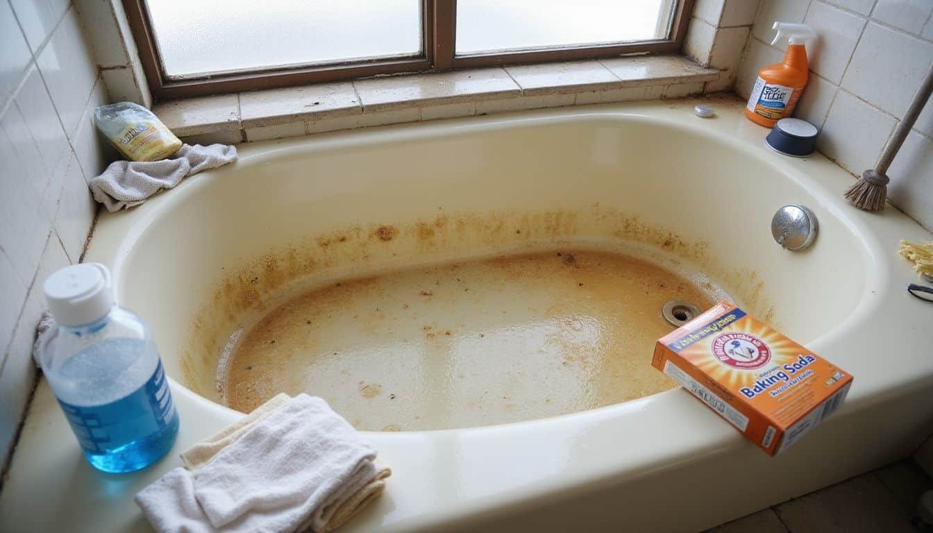 how to clean your bathtub 435255497